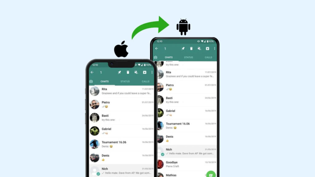 انتقال اطلاعات واتساپ از ایفون به اندروید 12