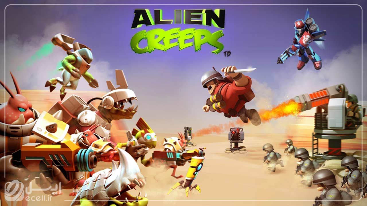 بهترین بازی های استراتژی آیفون- Alien Creeps TD